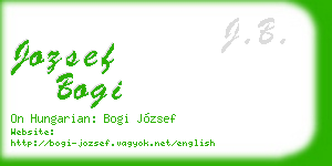 jozsef bogi business card