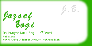 jozsef bogi business card